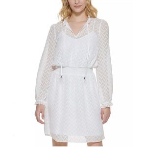 Tommy Hilfiger | ruffled smocked fit and flare dress